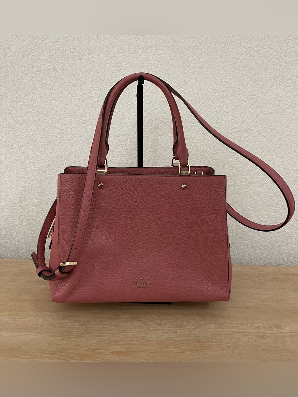 KATE SPADE Leila Medium Triple Compartment Satchel Muted Rose Feminine Classic